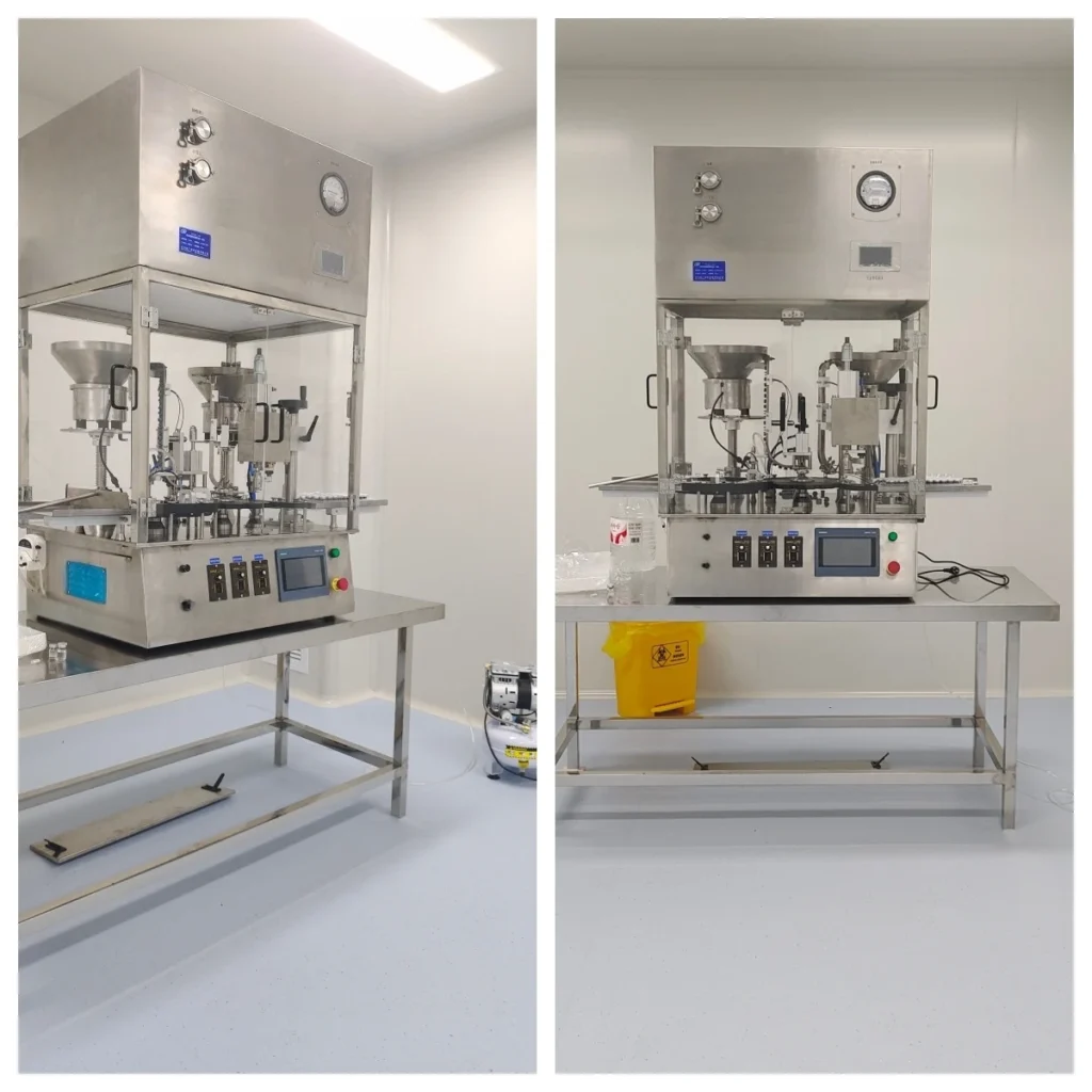 Automatic Vial Filling Stoppering and Capping Machine