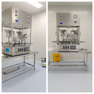 Automatic Vial Filling Stoppering and Capping Machine